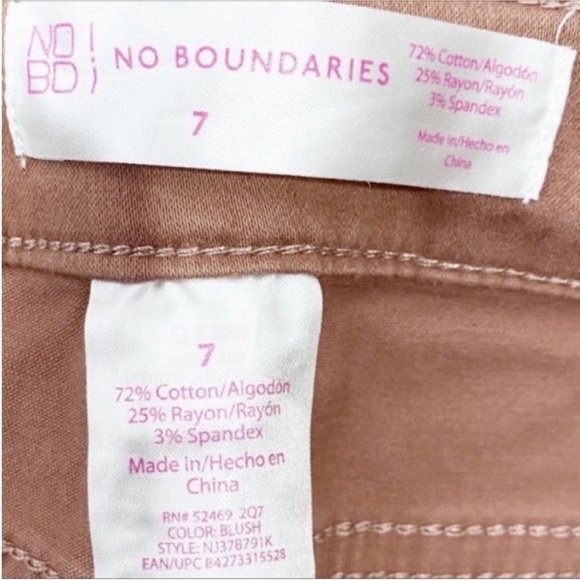 NO BOUNDARIES Super Soft Skinny Pants 7 jrs pink - Picture 5 of 6